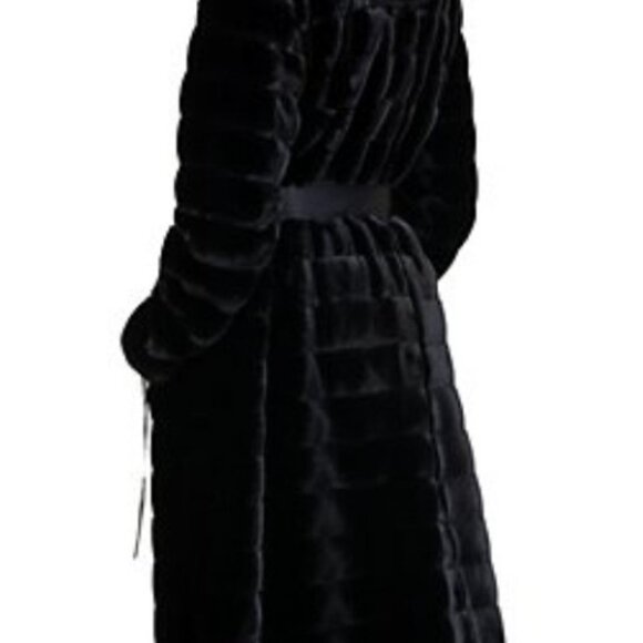 Nuage Luxuries Maxi Faux Fur Coat with Hood - Picture 4 of 6